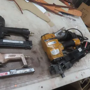 Power Tools Lot: Fibre Cutting Gun, Clipper Shear, Stanley Bostitch, and 2 Air Tools