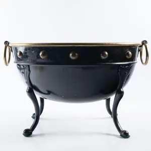 HENRY LOVERIDGE 1880's BRONZE FOOTED COAL BUCKET