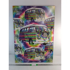 Psychedelic Volkswagen Bus Sign 34.25" x 23.75"- Cannot Ship