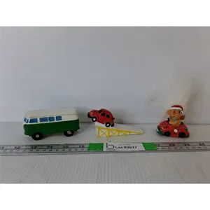 Volkswagen Door Stopper, Pullback Trolls Beetle & Wooden Bus Figurine