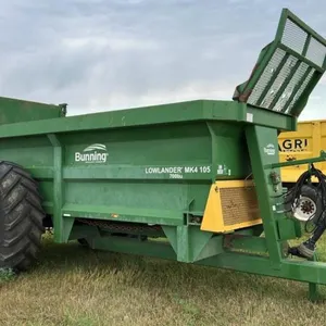 Bunning Lowlander MK4-105 S/A Manure Spreader, S/N 1125D