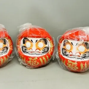3 New Japanese Daruma dolls - 6 1/2" h