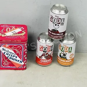 3 Funko Soda (2 TNBC & Carnage) & tin of marbles