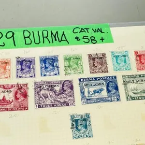 Tuvalu & Burma mint & used stamps