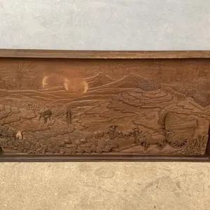 Oriental Wooden Carved Plaque