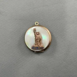 Vintage GF Mother of Pearl Liberty Statue Locket