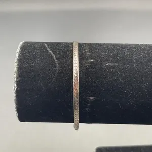 Vintage Sterling Silver Herringbone Bracelet