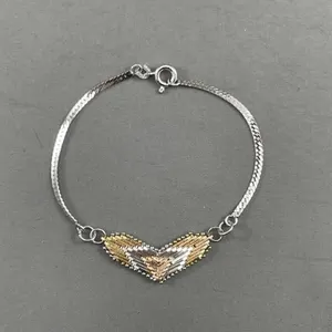 Vintage 2 Tone Sterling Silver Bracelet