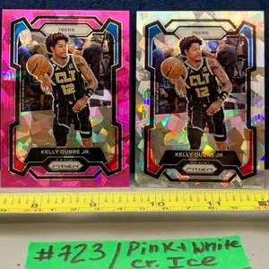 NBA Basketball - 2023 Panini Prizm Kelly Oubre Jr White & Pink Cracked Ice
