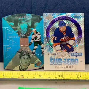 NHL HOCKEY - 2 x Rare Chrome Rainbow Rookie Card Inserts - Dofour & Faber