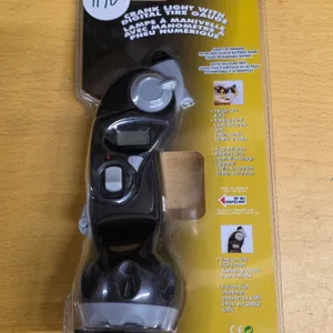 Crank light with tire gauge