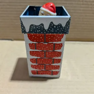 vintage Wind up Santa Ringing Up and Down Bell (Works)