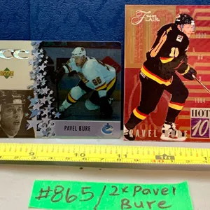NHL HOCKEY - 2 x 1990's Pavel Bure McDonald's and Flair Both Scarce Cards to Find!