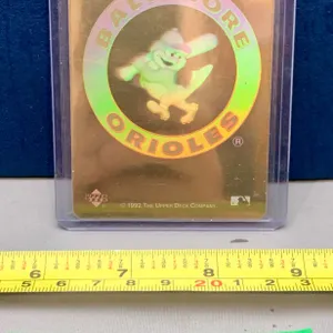 MLB Baseball Card - 1992 Upper Deck Rare GOLD Hologram Baltimore Orioles Sticker Card
