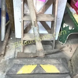 PARKING BLOCKS, STEP LADDER, PICK