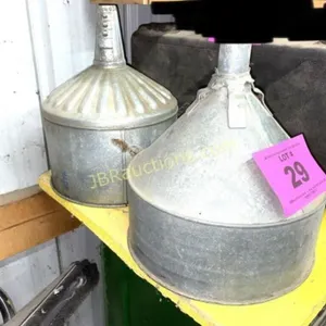 LARGE GALVANIZED FUNNELS