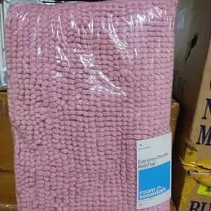 Pink Crepe Chenille Bath Rugs, 3(8)