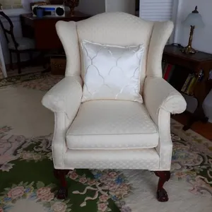Wingback Chair in cream