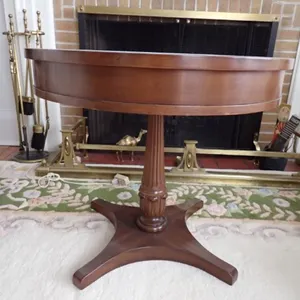 Wooden Round Pedestal Table