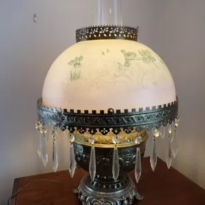Electrified Victorian Library Lamp