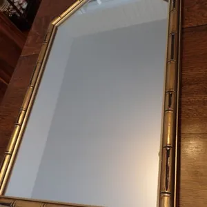 Faux Bamboo Peacock Mirror