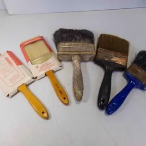 2 NEW 3" Natural Bristle Paint Brushes & 3