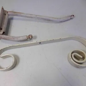 Vintage Cast Iron Wall Hook & Wrought Iron Scroll