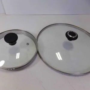 2 Glass Lids for Pots & Pans Farberware & T-fal