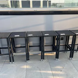 (6) Outdoor Patio Wicker Stools
 UNRESERVED