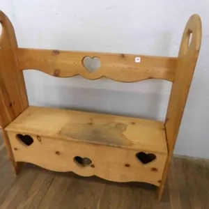 Handmade Country Style Parson's Bench w/storage