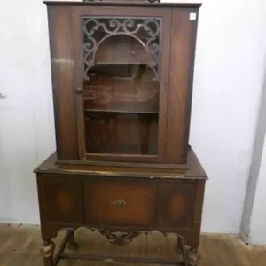 Antique Buffet China Hutch-one piece, 36"x18"x65"