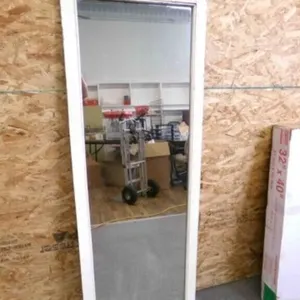 Vintage HEAVY Wood Frame Floor length Mirror