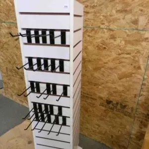 Slatwall Rotating Display Case w/25 hooks