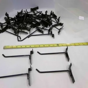 50 Black Slatwall Hooks