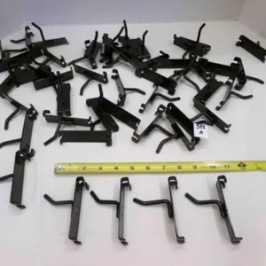 50 Black Gridwall Hooks