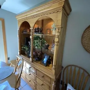 Lighted 2 Piece Hutch - Contents Not Incl