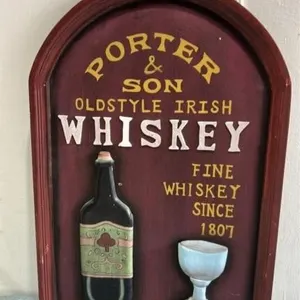 Porter and son whiskey sign