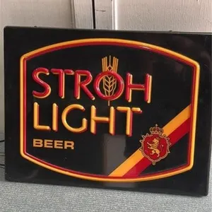 Stroh light beer sign