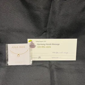 Pendant Necklace and Massage Gift Certificate