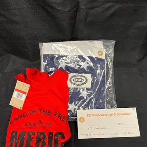 US Flag and Greenhouse Gift Card and Nike Shirt