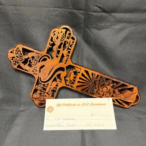 Handcrafted Wood Cross and L & E Greenhouse Gift Card