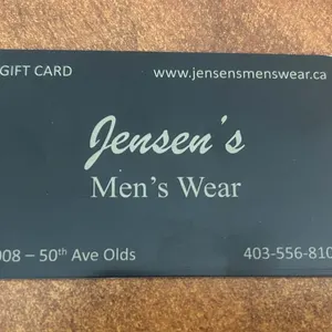 50$ Gift Card - Donated by Jensen's Men's Wear