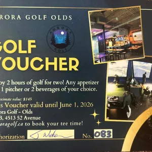 Golf Voucher - Donated by Aurora Golf in Olds