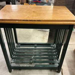 Wood and Metal Utility Table