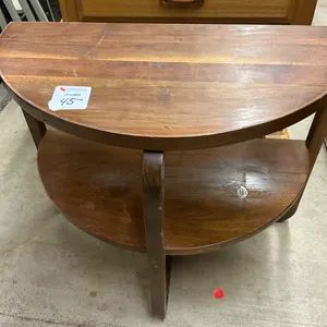 Wooden Half-Moon Table