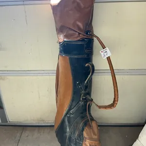 Leather Golf Bag with Clubs