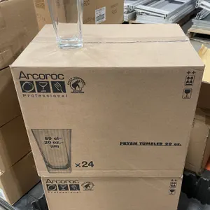 2 CASES OF 20OZ/591ML PRYSM COOLER GLASS, ARCOROC E5213 - 24 PER CASE - NEW