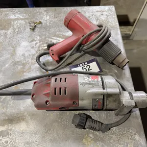 Lot of (1) Milwaukee 1/2" Drill w/ (1) Milwaukee Heat Gun