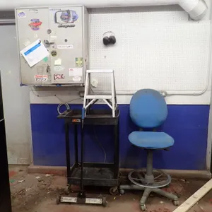 Lot of Wall-Mount Cabinet, 2-Tier Shop Cart, Mag Sweep, Step Ladder and Hydraulic Stool.
