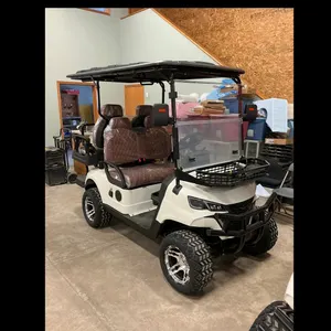 SDLCG80 GOLF CART WHITE 12 INCH OFF-ROAD TIRES, THICK ANTI-COLLISION, 10.1-INCH LARGE SCREEN WITH REVERSE IMAGE, LUXURIOUS SEATS WITH HEADRESTS, FRONT